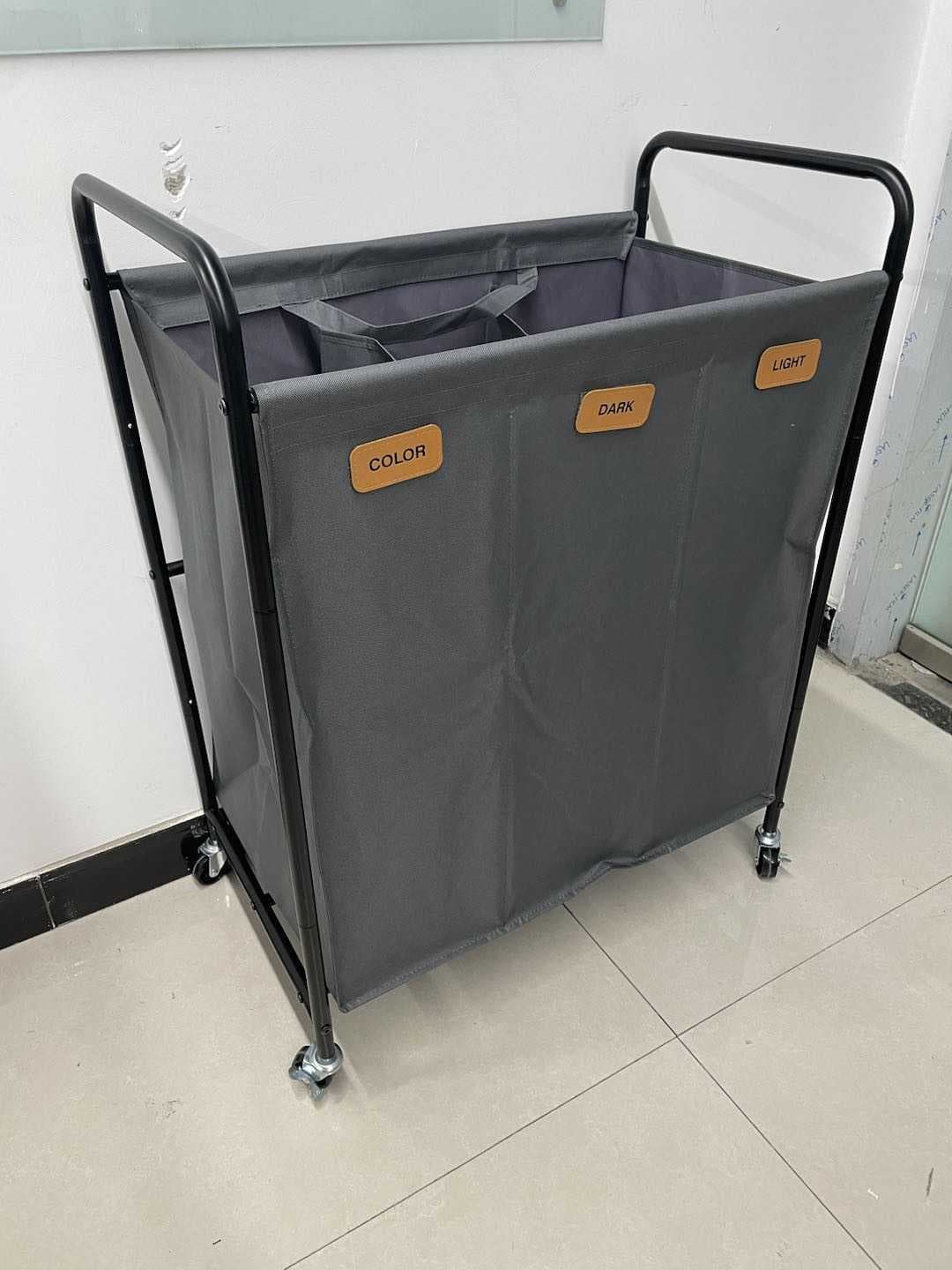极简款皮标洗衣车三桶 170L灰色