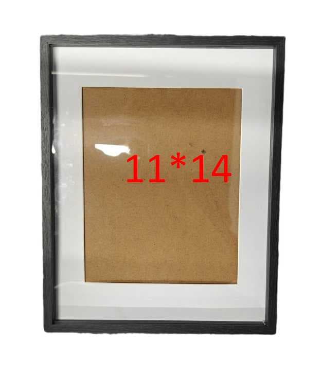 11*14橡木黑现代立体展示框3件套