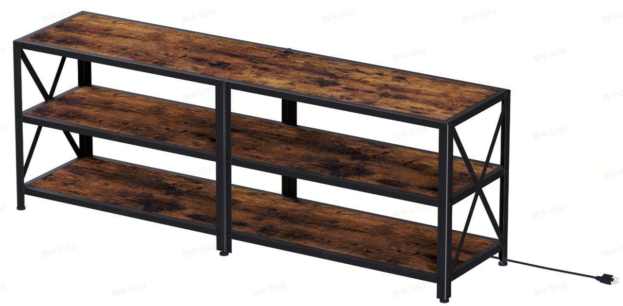 带灯带排插开放层架款电视柜160cm